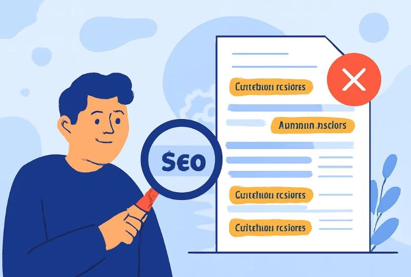 quais são os erros comuns ao otimizar artigos para seo