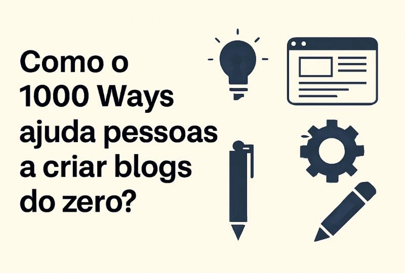 Como o 1000 Ways Ajuda Pessoas a Criar Blogs do Zero