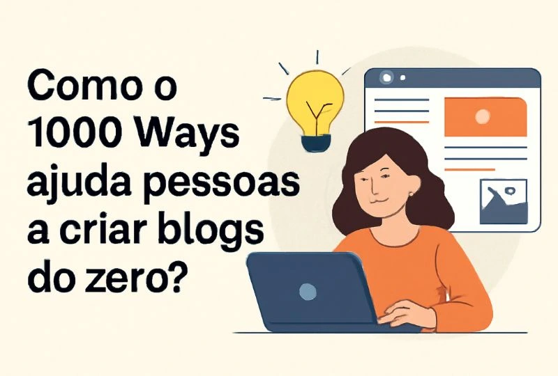 Como o 1000 Ways Ajuda Pessoas a Criar Blogs do Zero